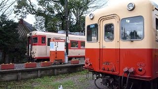 上総中野駅　キハ28・キハ52発車 (2017年4月9日)