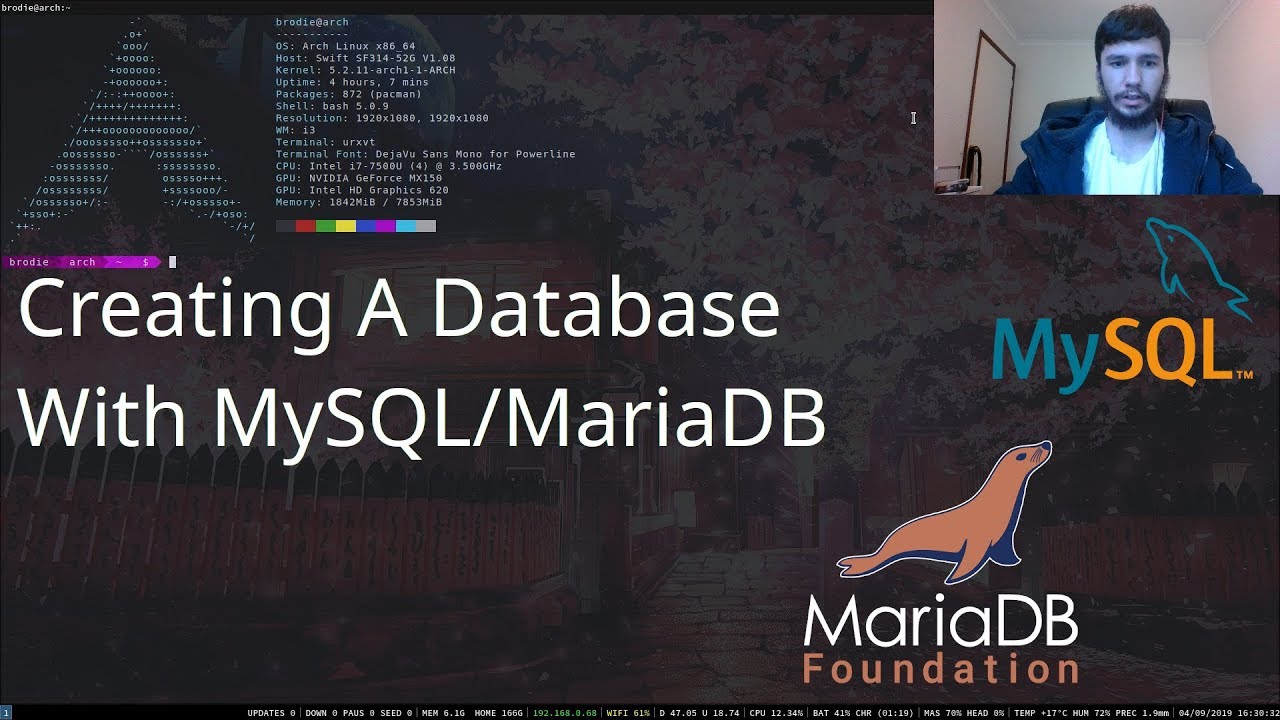 MySQL/MariaDB Tutorial - Creating A Database - YouTube