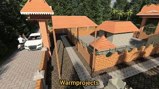 Temple design l 3D animation l Thottupurath illathay ശ്രീ മുല്ലയ്ക്കല്‍ ഭഗവതി ക്ഷേത്രം #warmprojects