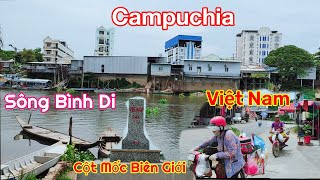 Biên Giới Việt Nam Campuchia Chỉ Cách Một Con Sông Rất Nhỏ | Cuộc Sống Vùng Quê