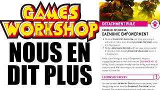 ENCORE UN ESPOIR POUR LES NOISE MARINES EN TROUPE ! GW NOUS EN DIT PLUS SUR LES DEMONS !