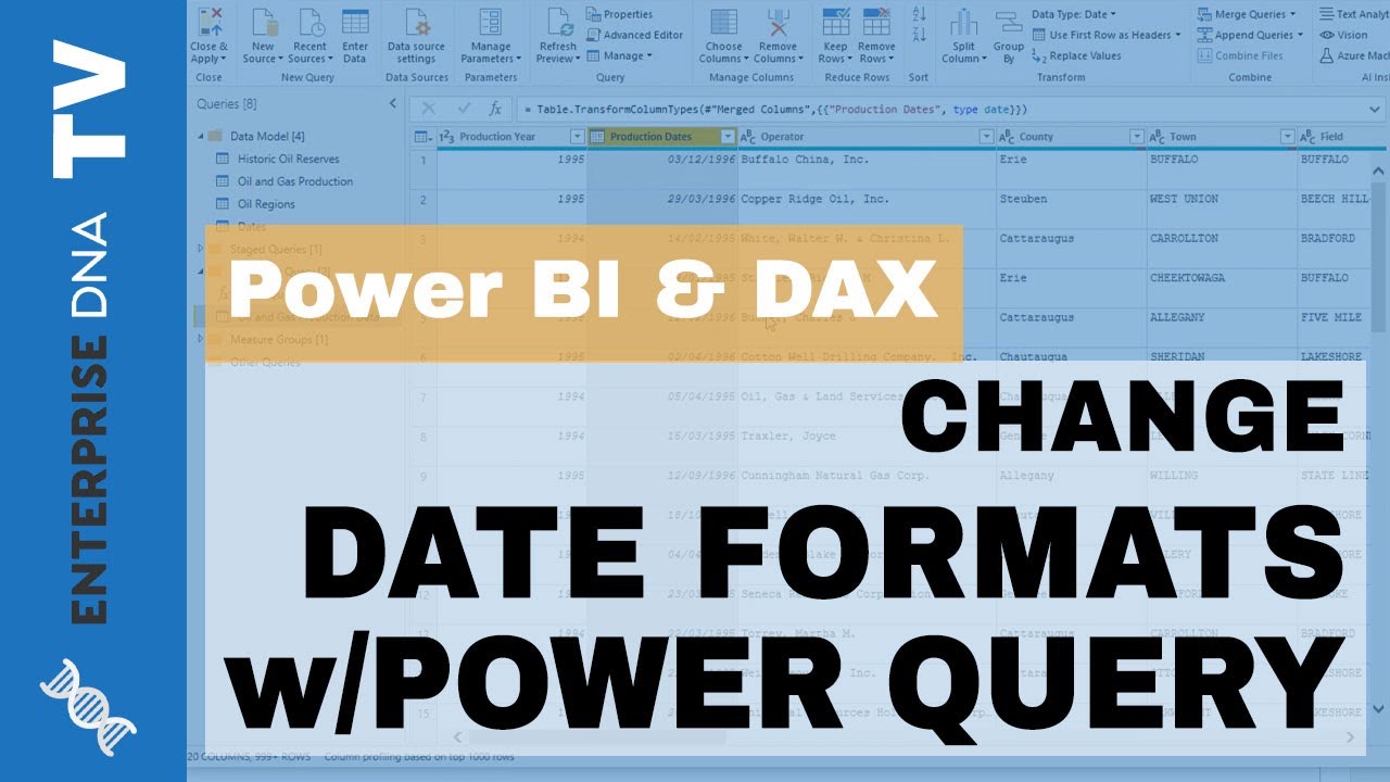 Changing Date Formats W/Power Query Editor - Simple Technique For Power ...