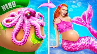 From Pregnant Nerd to Pregnant Mermaid! Extreme Makeover!