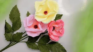 Easiest ever Crepe Paper Rose Making in few Minutes!