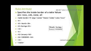 HTML - Frame attribute, style script tags. #kpsc #juniorinstructor #html #javascript