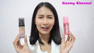 รีวิว รองพื้น ไพร์เมอร์ ราคาหลักร้อย KMA Water Resist Liquid Foundation:KMA Fairy Satin Touch Primer