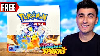 Opening a FREE Surging Sparks Pokemon Booster Box!