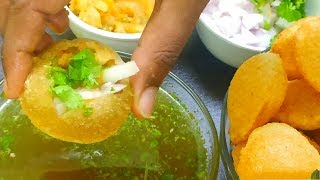 Original பானி பூரி இவளோ easy ah/pani puri recipe from A to Z secret/golgappa