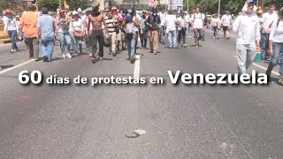 60 días de protestas en Venezuela