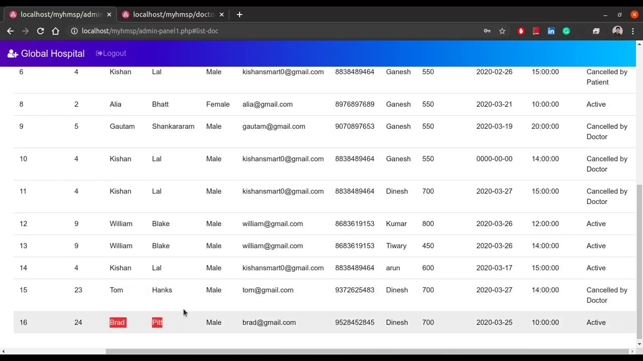 Hospital Management System Using Php And Mysql Updated Version Youtube