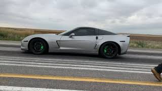 C6 Z06 (silver) vs C6 ZR1 (camera car)