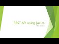 Crud Operation using REST API (Jax-rs) part 1