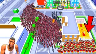 SHINCHAN made BIGGEST ARMY in CROWD CITY with CHOP and FRANKLIN | AMAAN-T