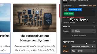 How to Style CMS Collection List in Webflow