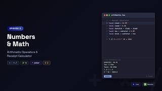 Learn Lua in Neovim: Numbers and Arithmetic — Operators & Receipt Calculator | Episode 3