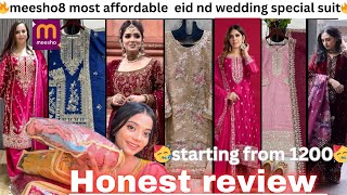 💎Most affordable nd beautiful suit from Meesho 💎(velvet+silk suits) ||detail Tryon || honest review