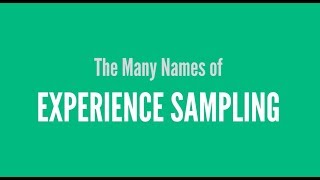 Many Names of the Experience Sampling Method