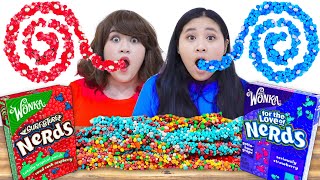 MUKBANG ROPE JELLY NERD CANDY | FUNNY EATING SNACKS & CRAZY CHALLENGES BY CRAFTY HACKS PLUS