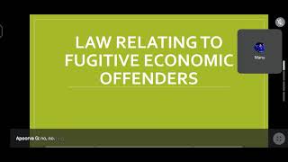 Law relating to fugitive economic offenders in English | ec\u0026ipl | icsi | cs executive