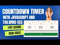 Live Coding: Custom Countdown Timer with JavaScript & Tailwind CSS - Watch & Learn