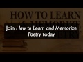 memorize poetry why