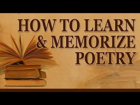 Memorize Poetry? Why? - YouTube