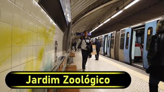 Metro Station Jardim Zoológico - Lisbon 🇵🇹 - Walkthrough 🚶