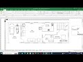 how to create a 60 x 20 floor plan in microsoft excel using verbal scale