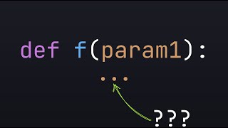 How you can use triple dots in python