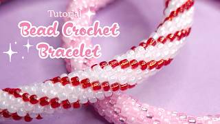 How To Crochet A Bracelet. DIY Beaded Bangle