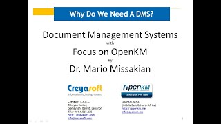 Intro to Document Management Systems w/ Focus on OpenKM