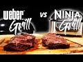 Testing the NINJA FOODI INDOOR GRILL vs The WEBER CHARCOAL GRILL