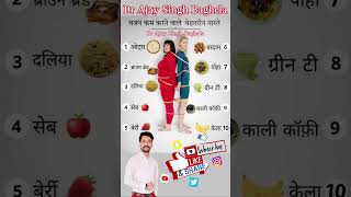 वजन कम करने वाले बेहतरीन नाश्ते #drajaysinghbaghela #shortsfeed #shorts #weightlossdiet #weightloss