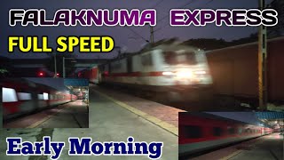 Falaknuma Express Ruthless Skipping DWP Station With Full Speed Early Morning | VSL Train Videos |