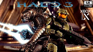 HALO 3 Gameplay Walkthrough All Cutscenes Movie [4K 60FPS XBOX SERIES X] - No Commentary