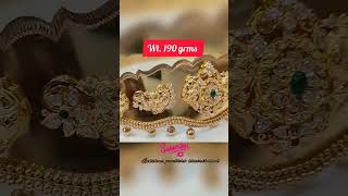 gold vaddanam or kamarbandh design with weight // gold waist belts designs // vadiyanam