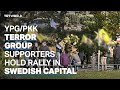 YPG/PKK terror group hold demonstration in Sweden, chant anti-Türkiye slogans