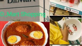 D-Mart Shopping and EGG masala recipee