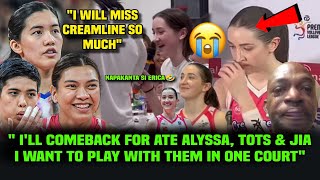 UMIYAK si Erica sa INTERVIEW😭Erica MAGBABALIK sa CREAMLINE para makalaro si ALYSSA TOTS \u0026 JIAMAZING🤯