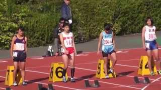 京都府中学生陸上カンコー杯　女子2,3年100m決勝+表彰式