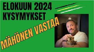 Aki Mähönen Kysymykset \u0026 Vastaukset elokuu 2024