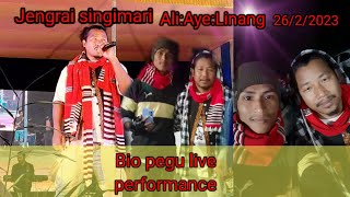 Ainowa ainowa no hit song #bio_pegu Ali Aye Linang #live #performance #mising voice #singimari