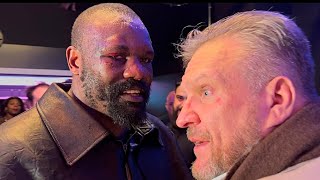 “HOW THE F*** DID YOU DO IT DEREK?” Chisora \u0026 Spencer Brown BACKSTAGE POST FIGHT