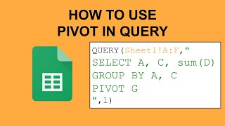 Create pivot tables with Google Sheets QUERY function