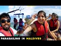 Parasailing in Maldives !! Thrilling Experience - Water Sports in Maafushi Island | DAN JR VLOGS