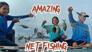 NAKAHULI KAMI NG MARAMING SAMARAL || CATH COOK & SELL #netfishing #sea#islandlife #enjoy