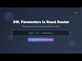 React Router URL Parameters: Dynamic Routing for Beginners 🚀