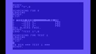 Commodore DOS - Pattern Matching Example