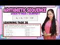 ARITHMETIC SEQUENCE PART 2 Learning Task 2B Grade 10 Week 2