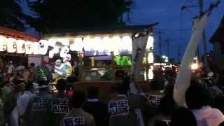 守谷　八坂神社祇園祭　山車大回転２